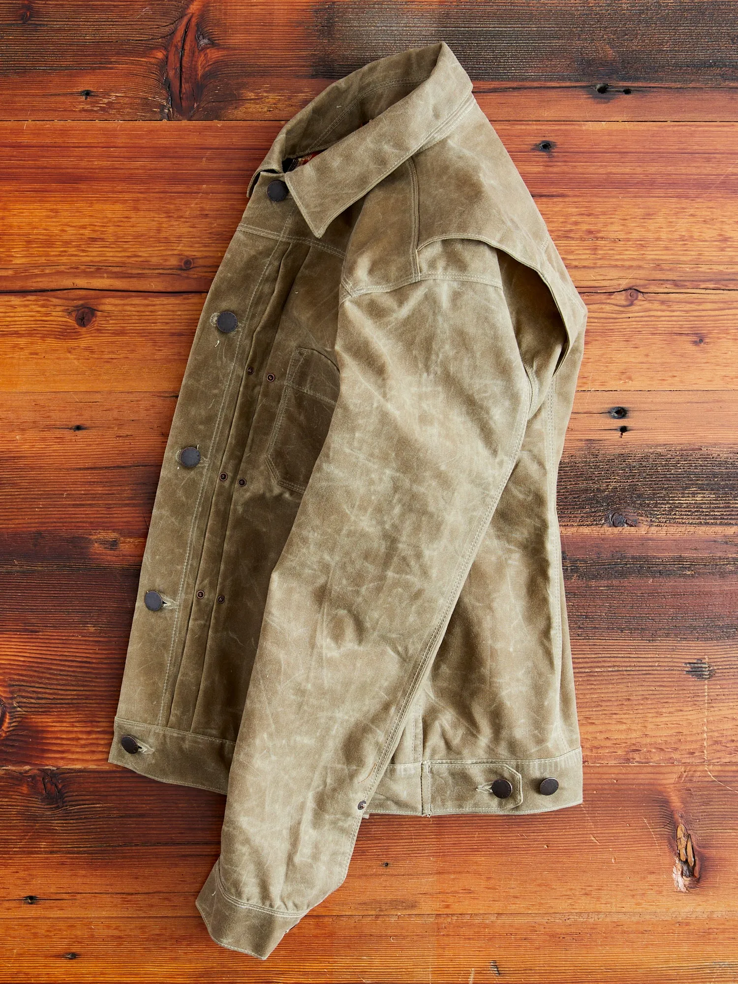 10oz Waxed Canvas Riders Jacket in Tumbleweed