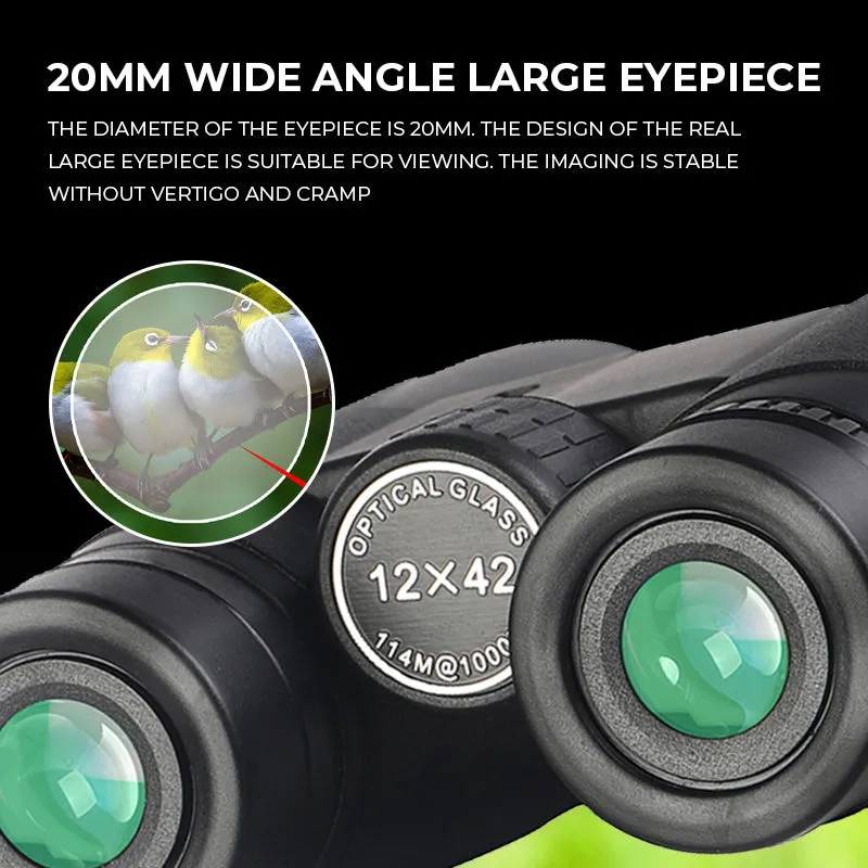 12x42 HD Portable Waterproof Binoculars