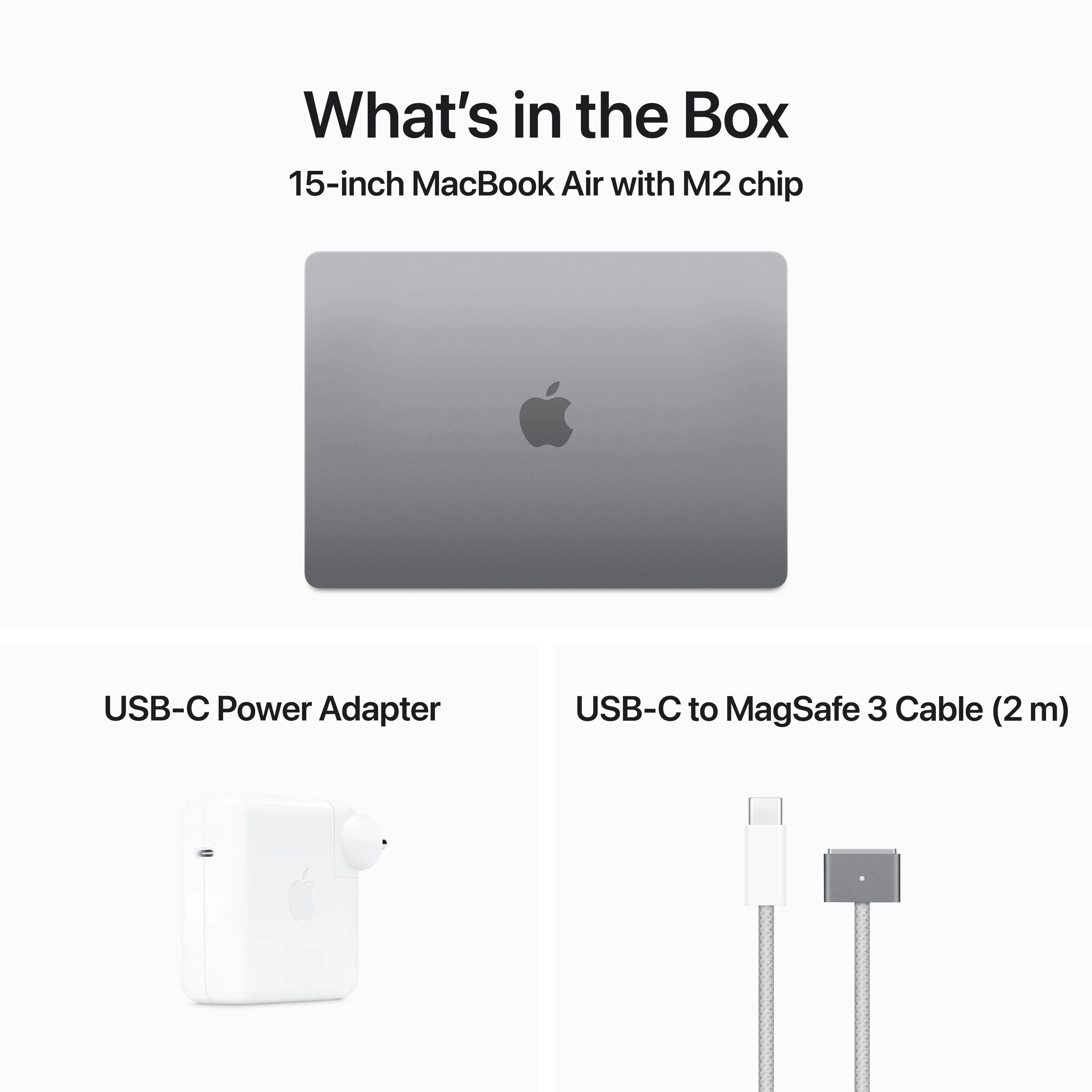 15-inch MacBook Air: Apple M2 chip with 8-core CPU and 10-core GPU, 512GB SSD - Space Grey