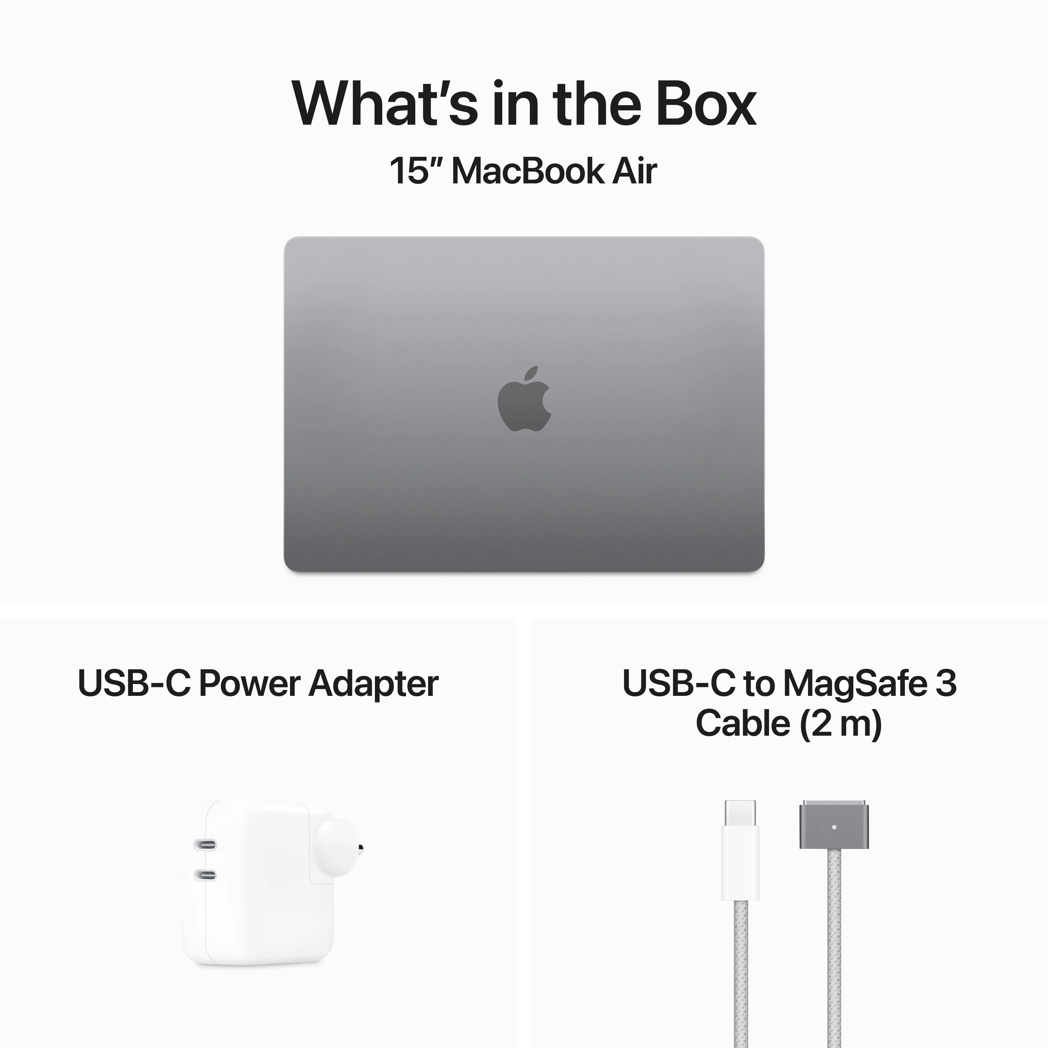 15-inch MacBook Air: Apple M3 chip with 8‑core CPU and 10‑core GPU, 256GB SSD - Space Grey