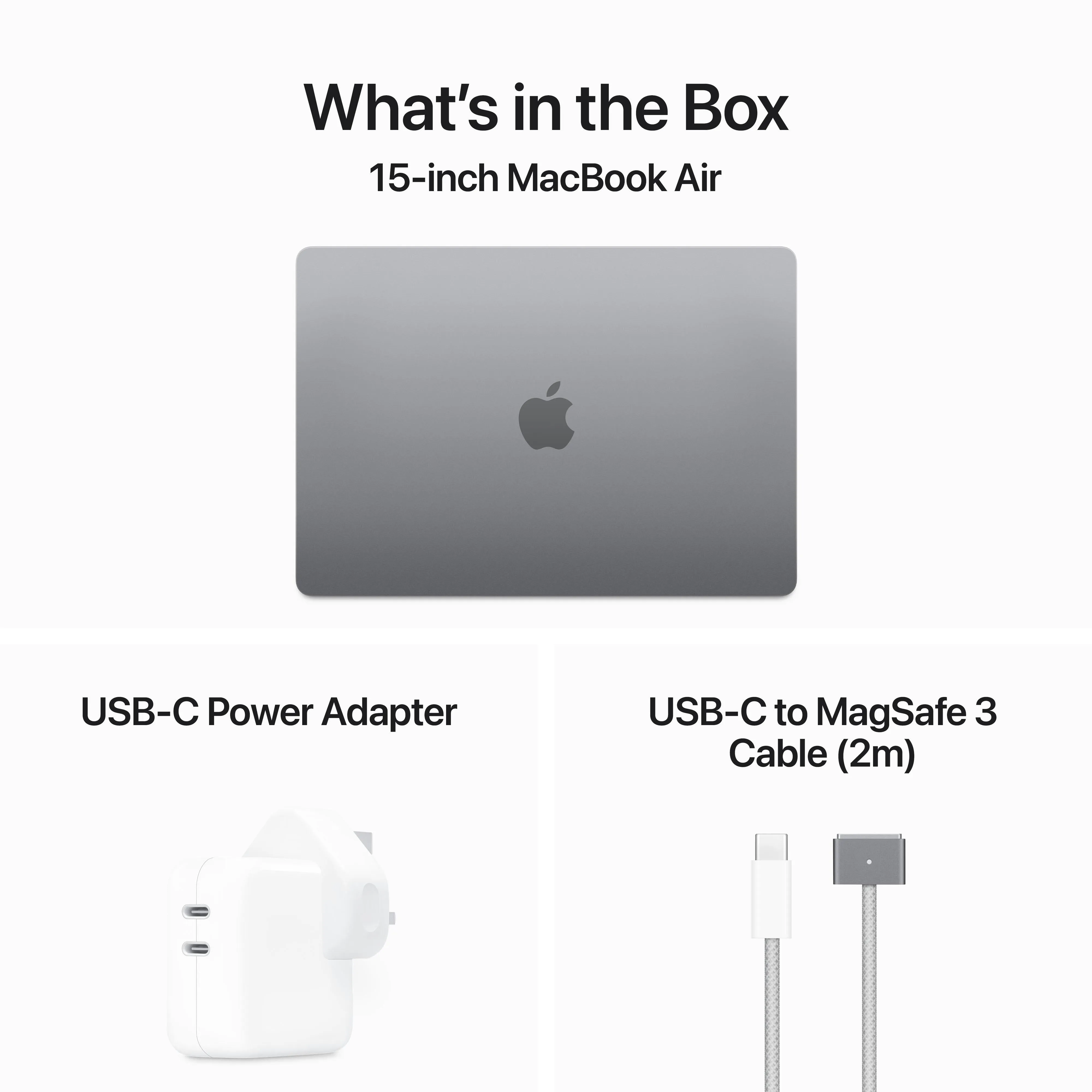 15-inch MacBook Air: Apple M3 chip with 8‑core CPU and 10‑core GPU, 256GB SSD - Space Grey