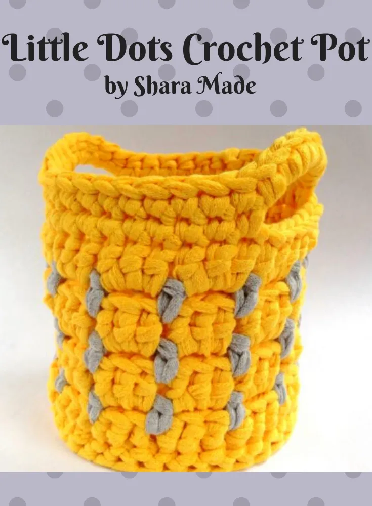 1513 Little Dots Crochet Pot (e-pattern)