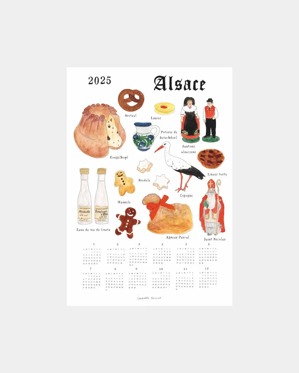 2025 Calendar Cloth: Specialties of Alsace