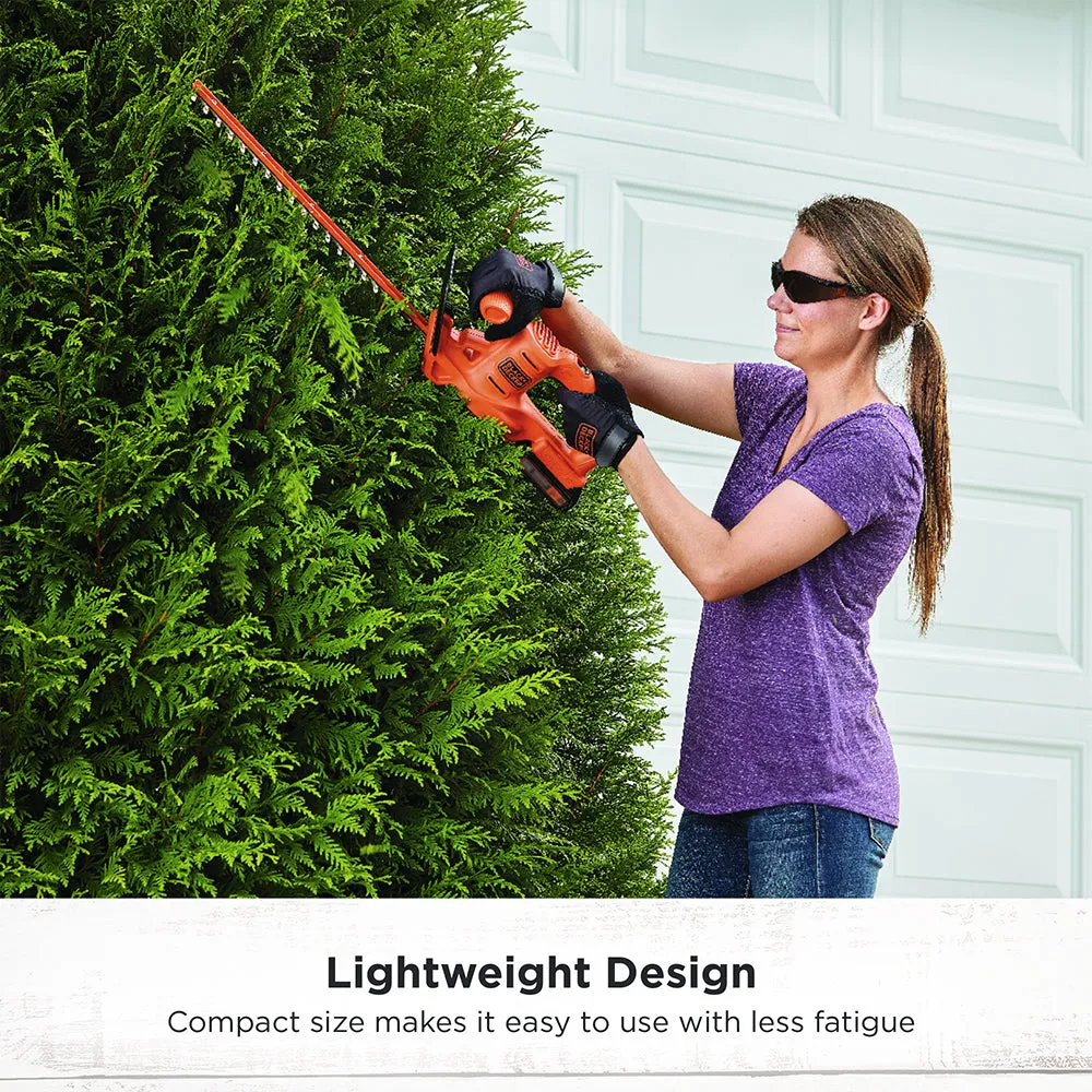 20V MAX* Cordless Hedge Trimmer Kit With Steel Blades, 18-Inch