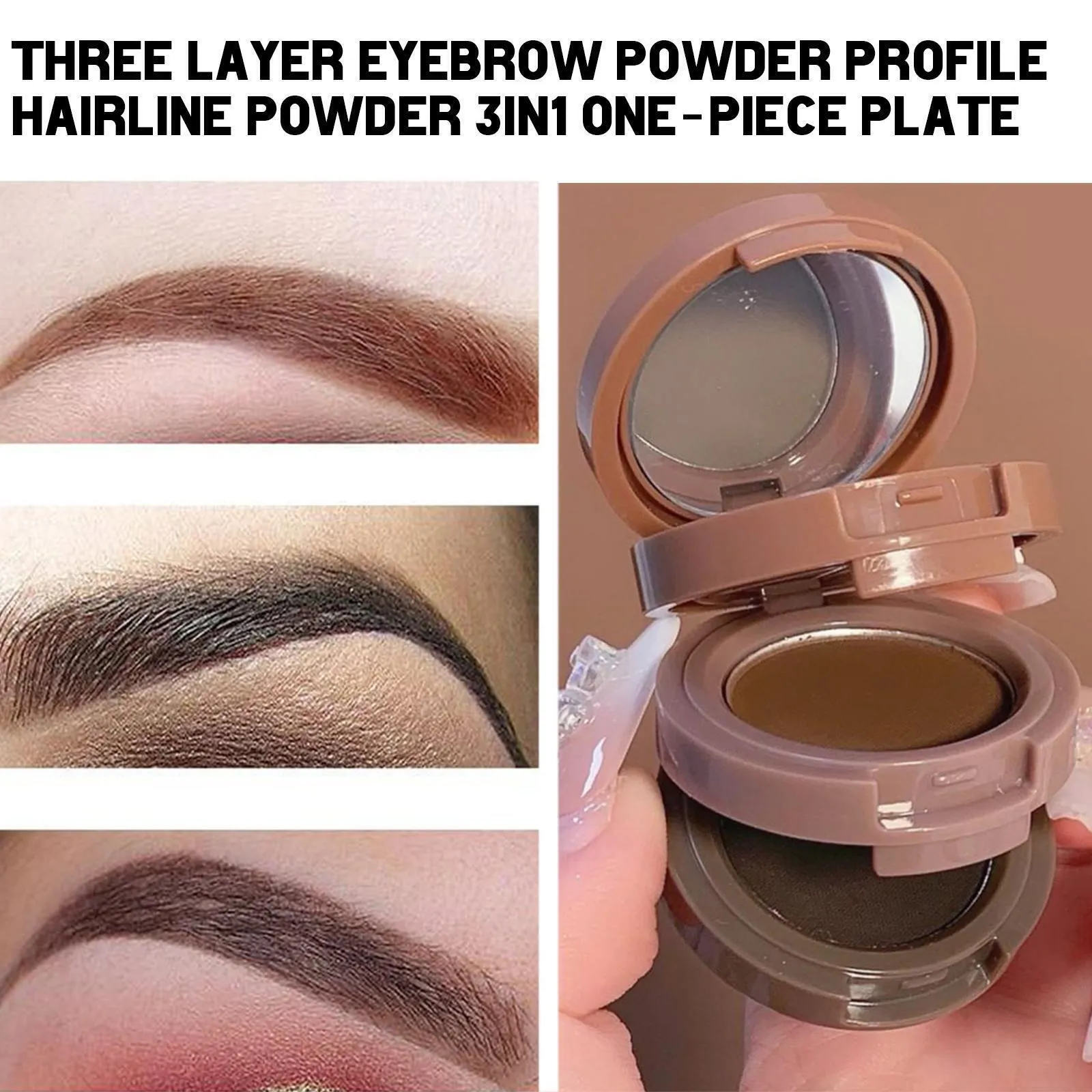 3-layer Eyebrow Powder Silhouette Hair Powder 3 in Makeup. 1 Contouring A1W1