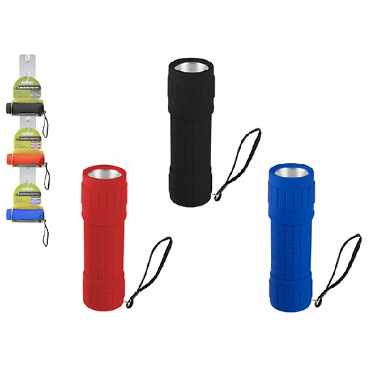 3 Watt Rubber Torch - Assorted Colours