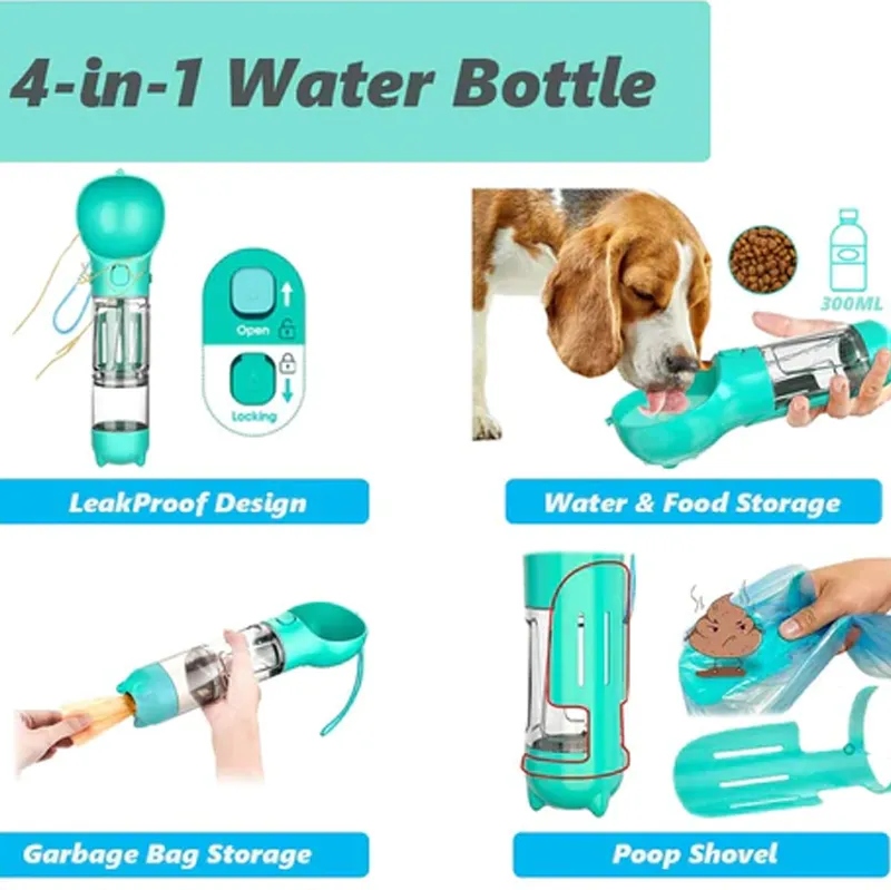 4 in 1 Multifunctional Dog Bottle