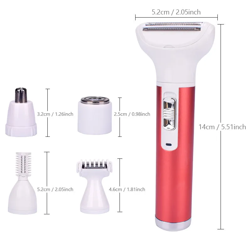 5 in 1 Rechargeable Painless Lady Epilator Shaver Set