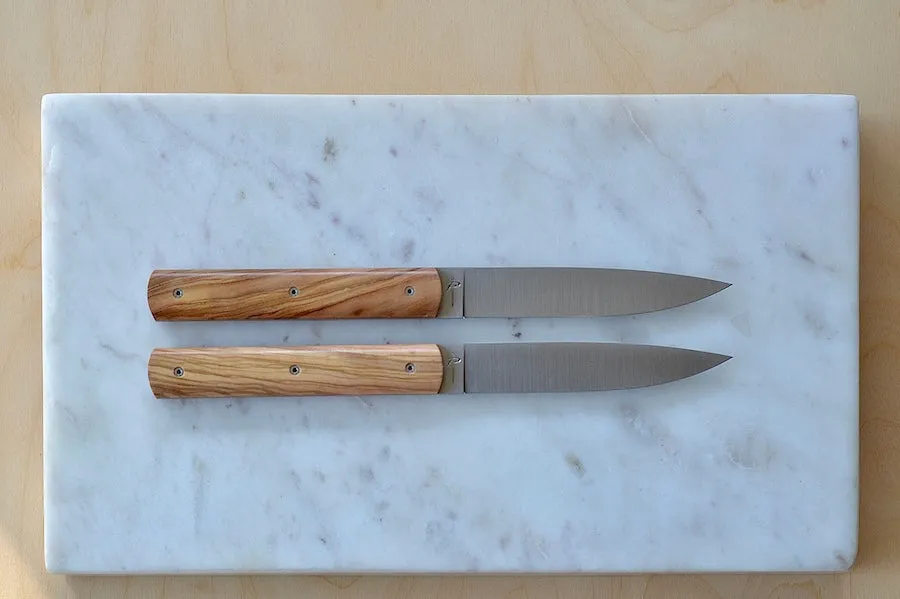 9.47 Steak Knife with Olive Wood Handle by Perceval