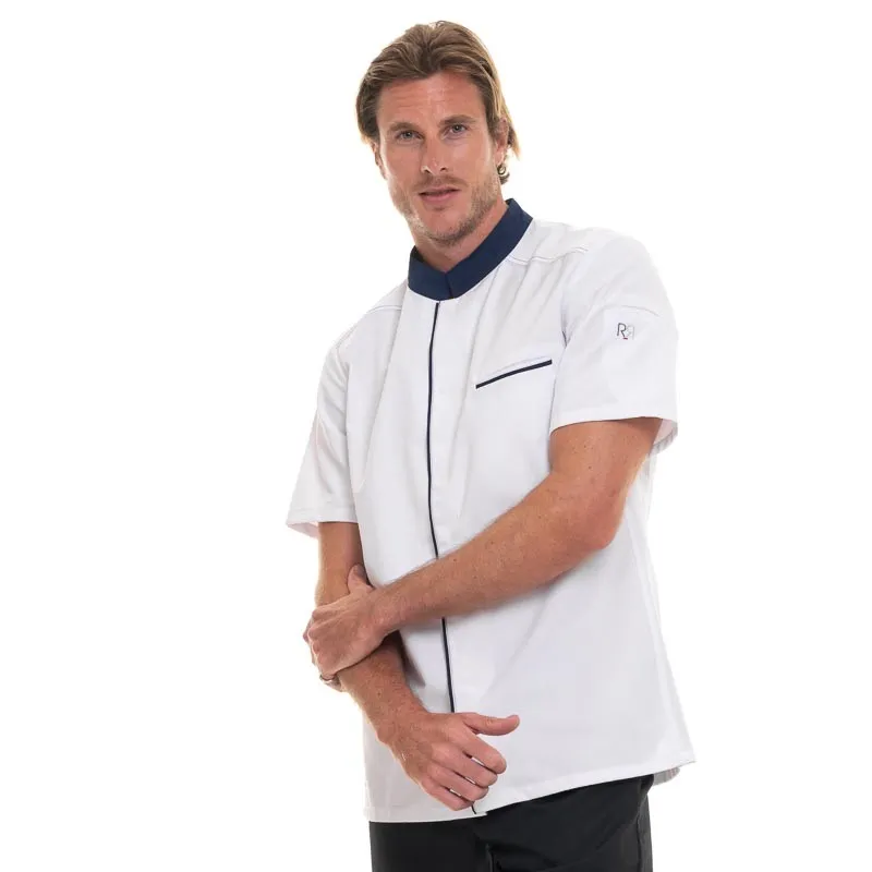 ABAX Navy Short Sleeve Kitchen Coat - ROBUR