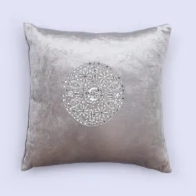 AKC Pure Velvet Embroidered Exquisite Filled Cushion