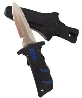 Akona Edge Scuba BC Mountable Knife with Sheath and Hose Retainer