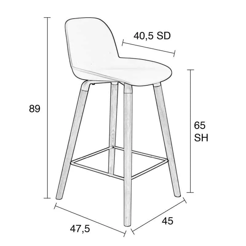 All Black Albert Kuip Counter Stool