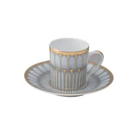 Arcades Grey & Gold Coffee Cup