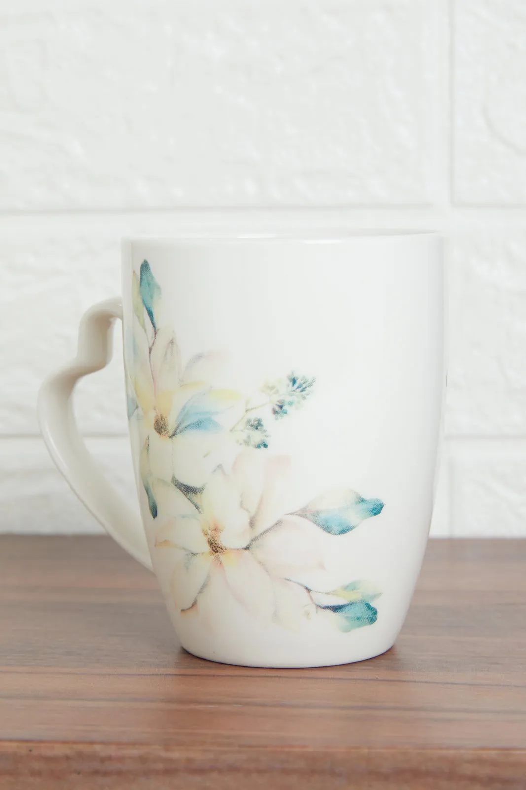 Assorted Floral Mug With Heart Handle