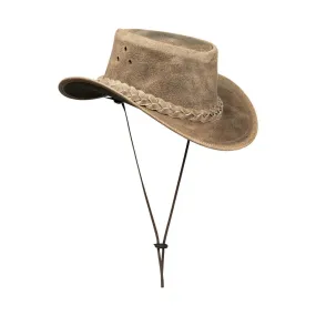 Austrialian Suede Vintage Brown Outback Riding Cowboy Bush Hat Unisex Classic