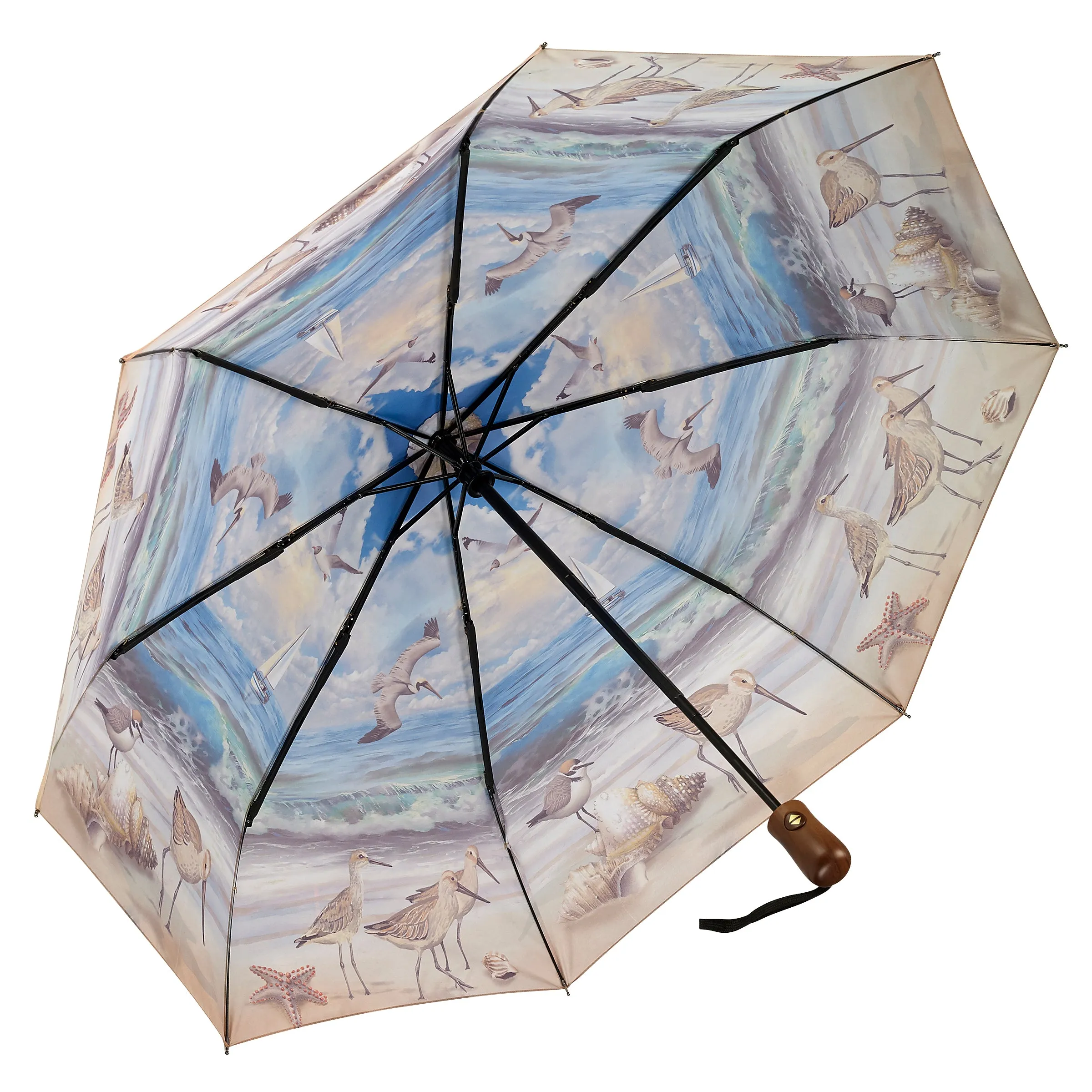 Beach Scene Folding Umbrella