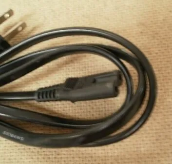 Black 6ft Power Supply Adapter Cord Male 5-15-P Female C7 -- Used