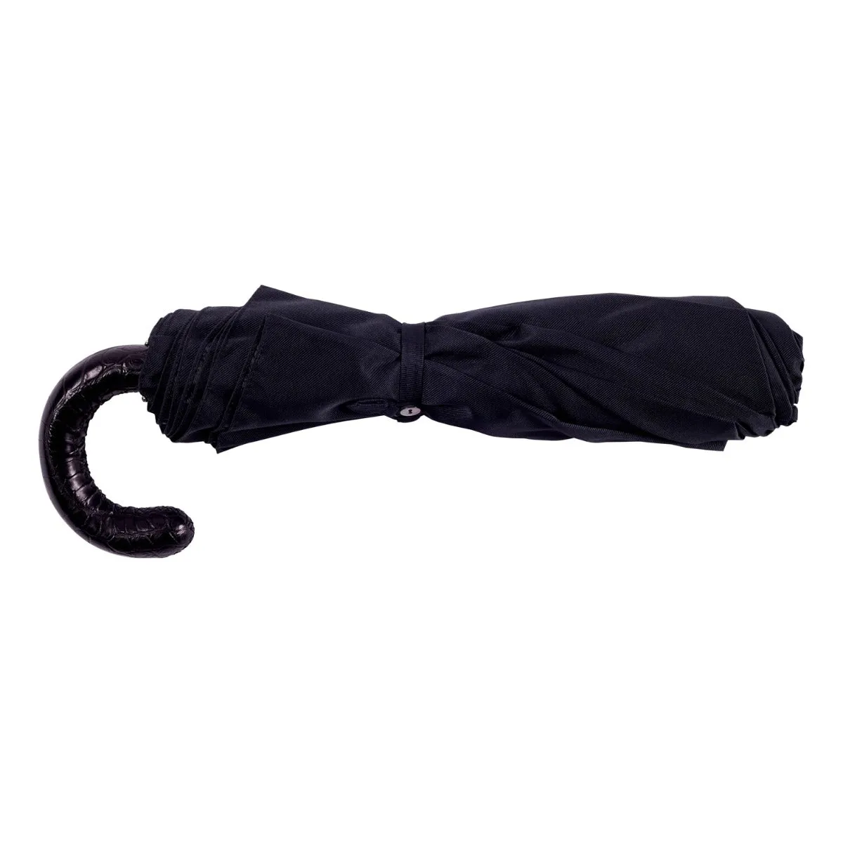 Black Alligator Travel Umbrella with Black Canopy