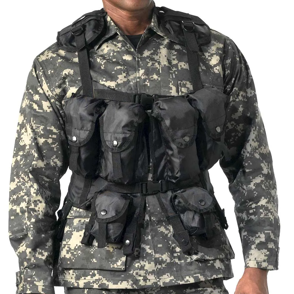 BLACK US ARMY TACTICAL VEST