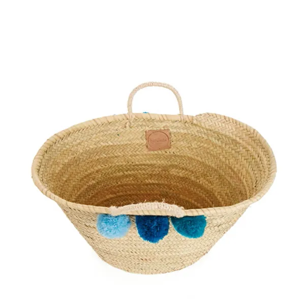 Bohemia Design Pom Pom Basket – Blue Ombre