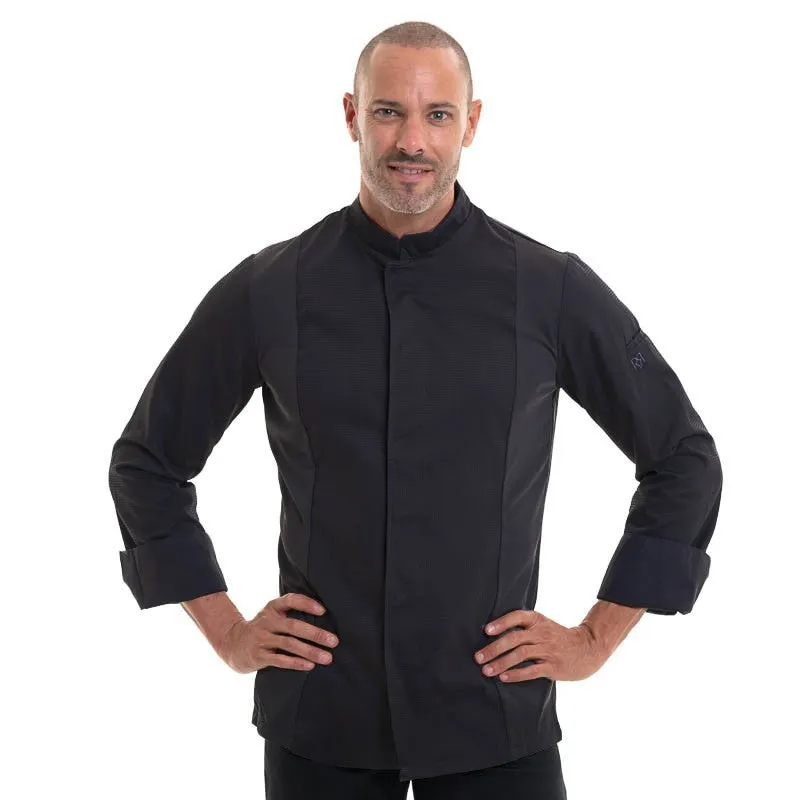 Breathable Black Long Sleeve Kitchen Coat Siaka - Robur