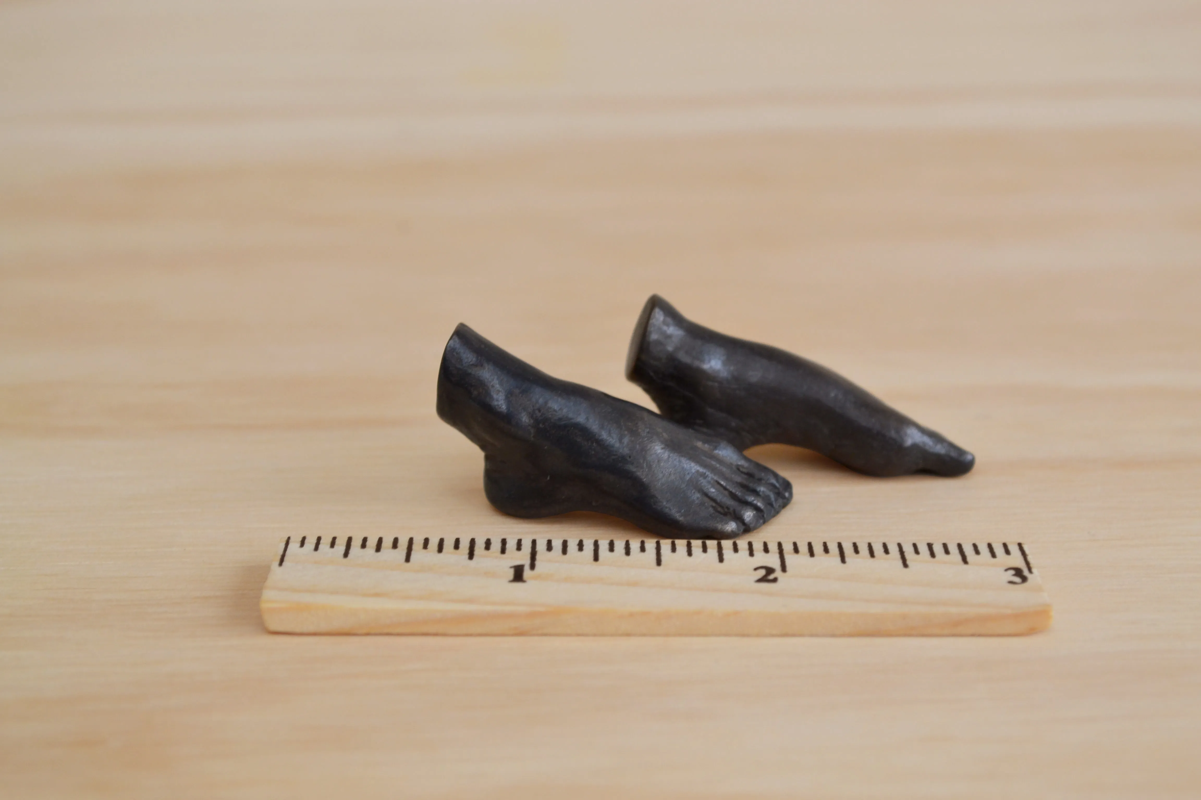 Bronze Objects Pair Tiny Feet "En Pointe"