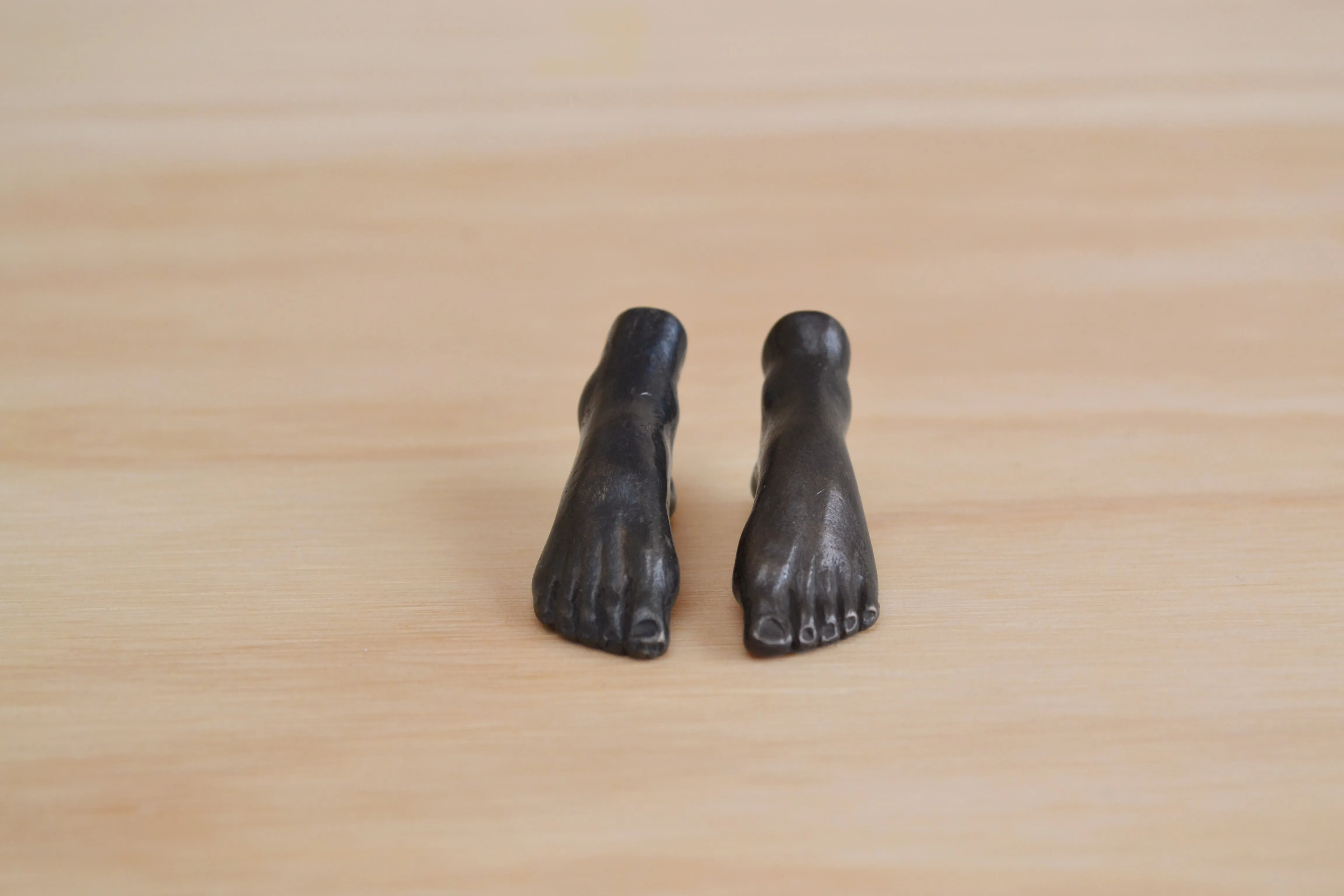 Bronze Objects Pair Tiny Feet "En Pointe"