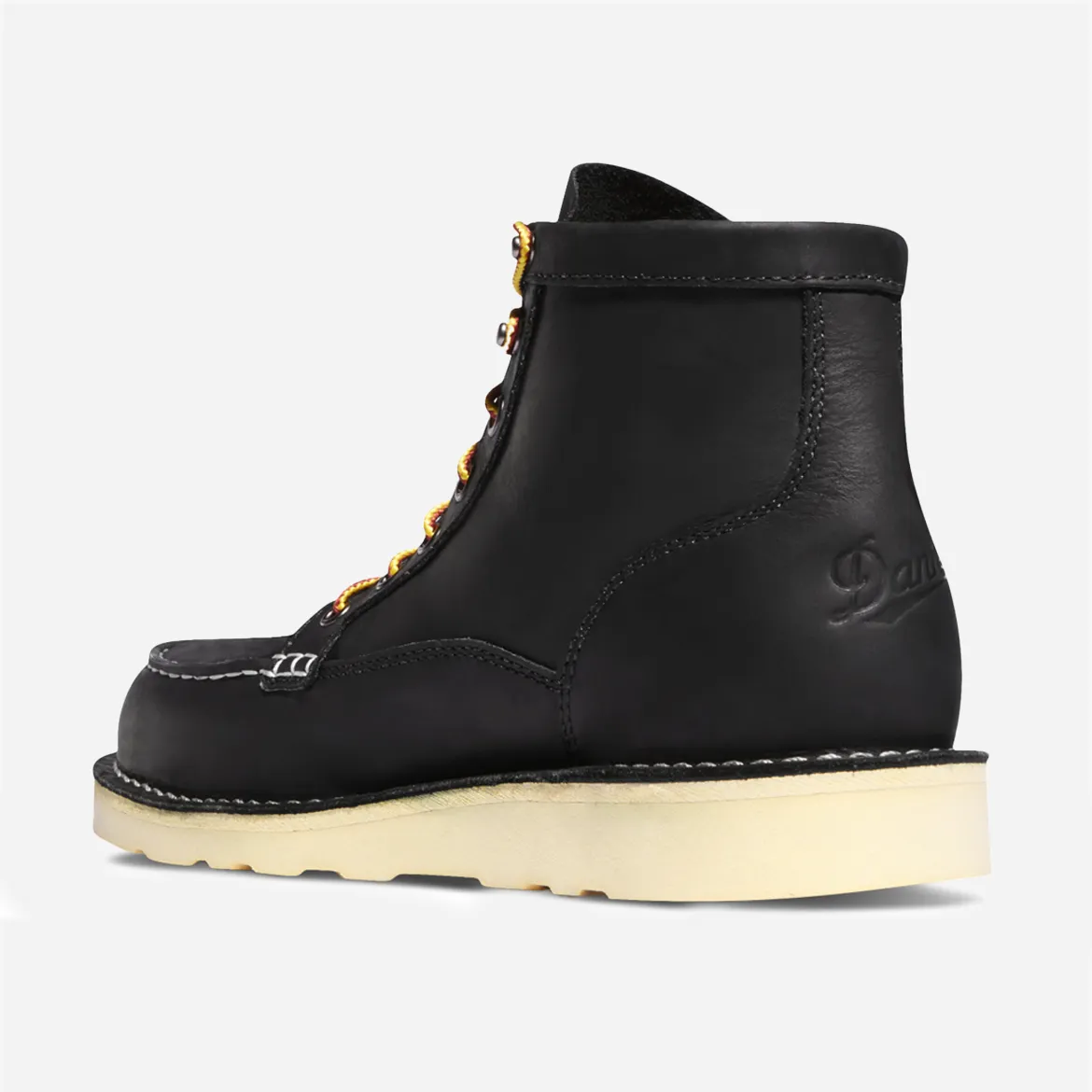 BULL RUN MOC TOE LEATHER BOOT - BLACK