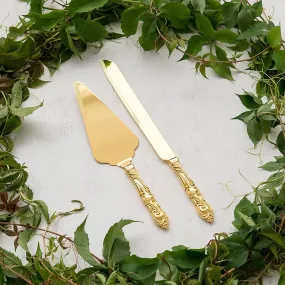 Cake Serving Set - Classic Gold Romance