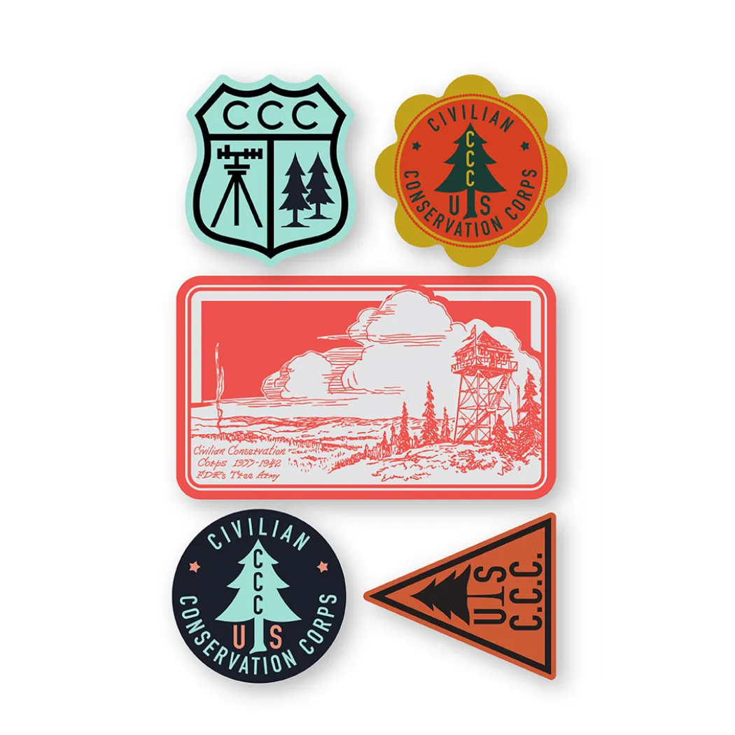 CCC Sticker Sheet Civilian Conservation Corps