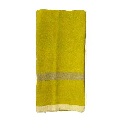 Chartreuse Laundered Linen Tea Towel