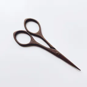 Chocolate Bronze Sunflower Antique Style Stainless Steel Embroidery Scissors