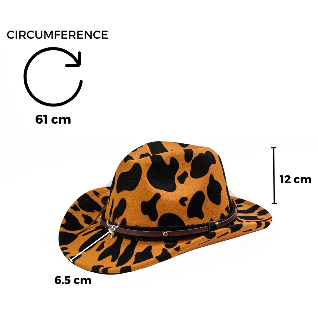 Chokore Cow Print Cowboy Hat (Yellow)