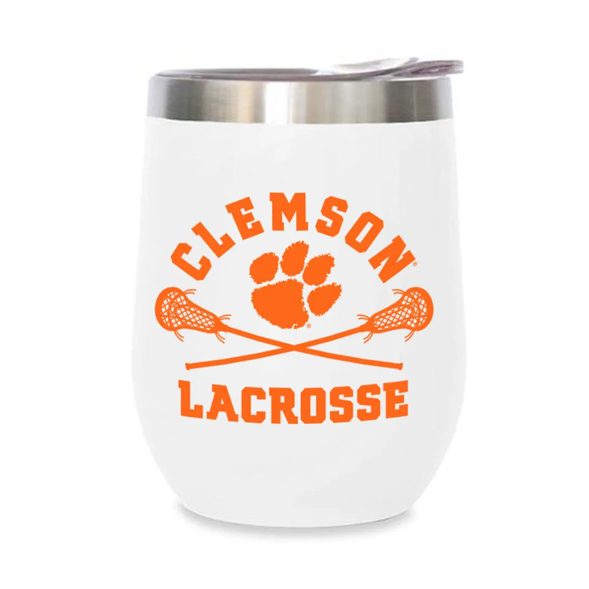 Clemson Lacrosse 12oz Wine Tumbler