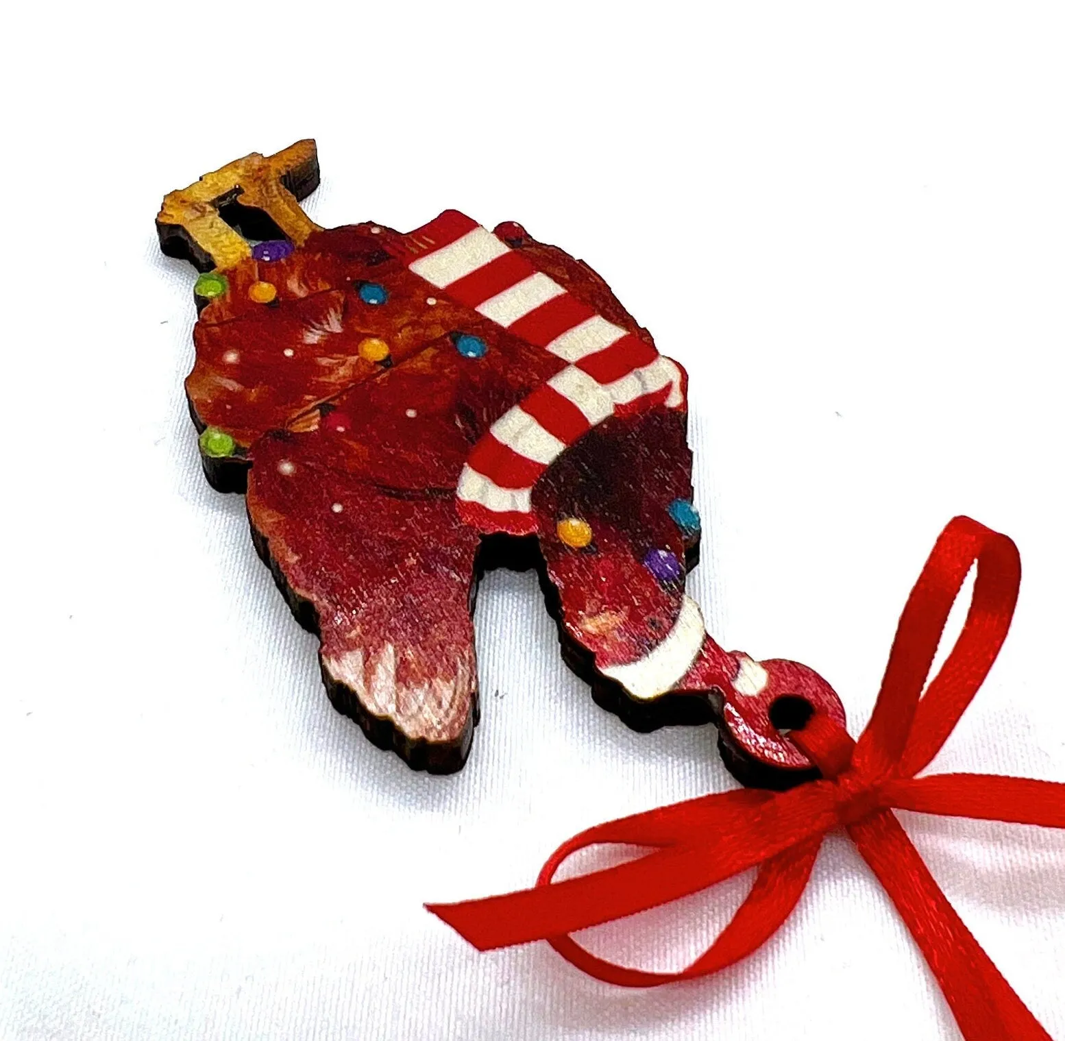 Cluckin' Cute 2024 Red Rooster Christmas Ornament - Personalize Your Holiday Cheer!