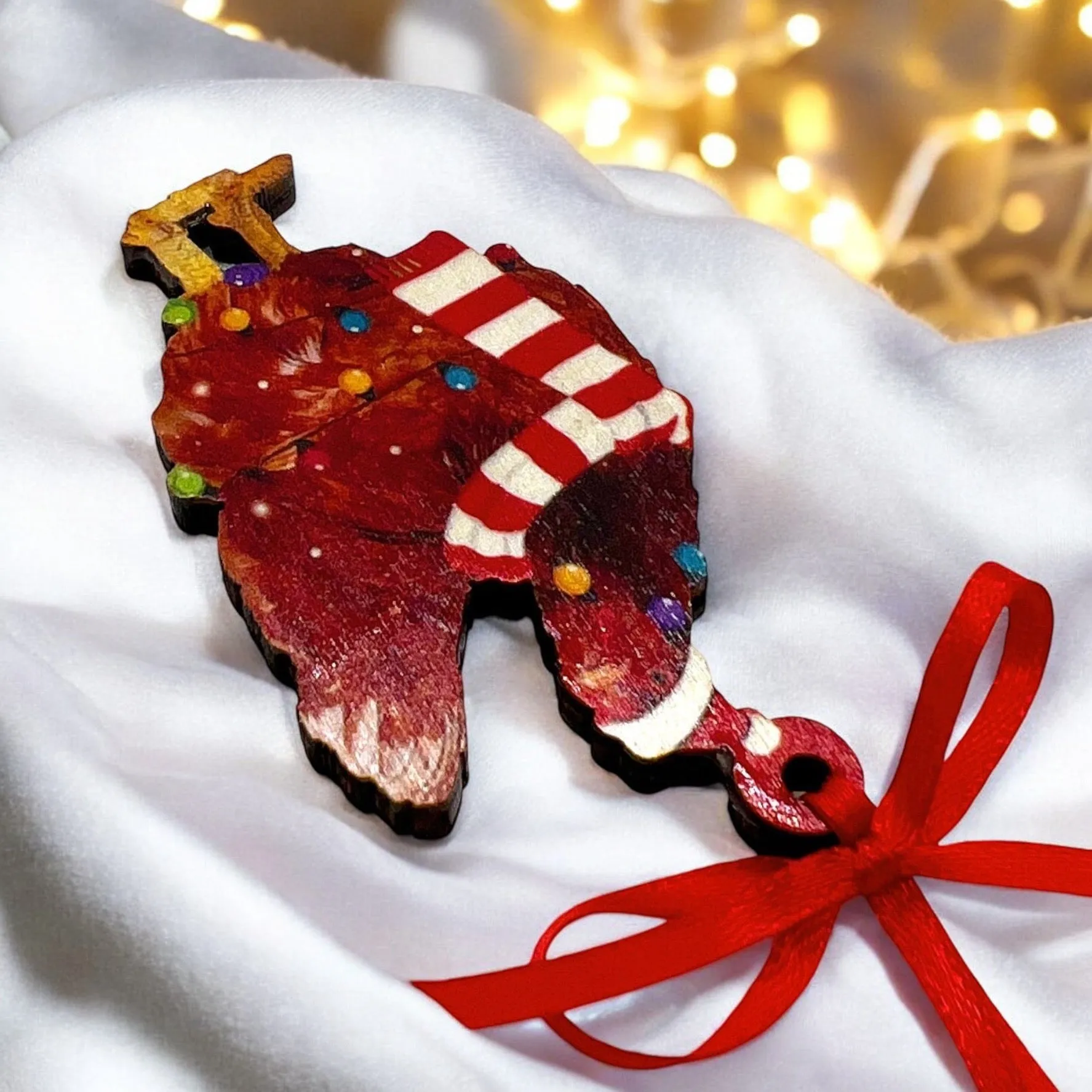 Cluckin' Cute 2024 Red Rooster Christmas Ornament - Personalize Your Holiday Cheer!