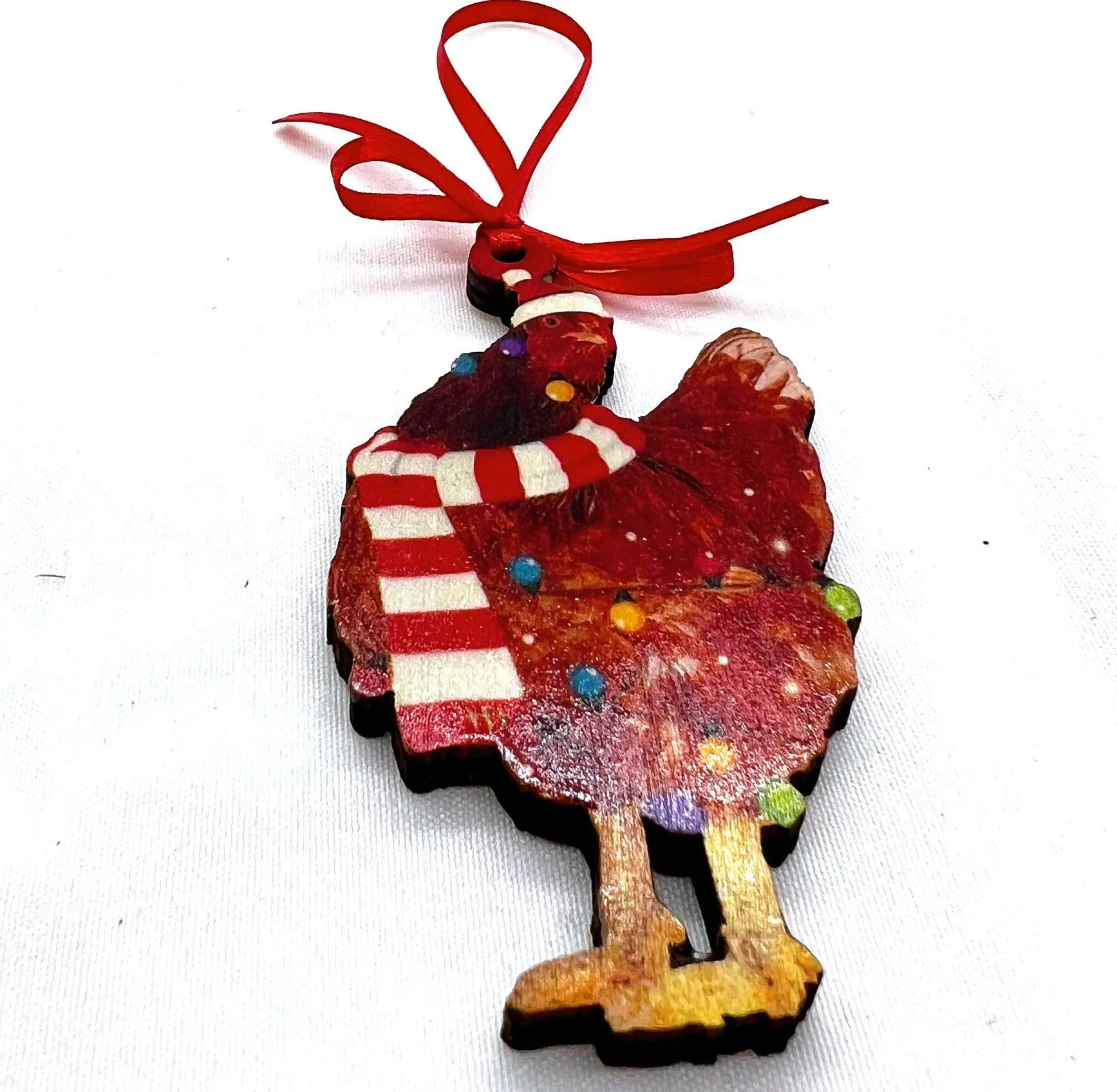 Cluckin' Cute 2024 Red Rooster Christmas Ornament - Personalize Your Holiday Cheer!