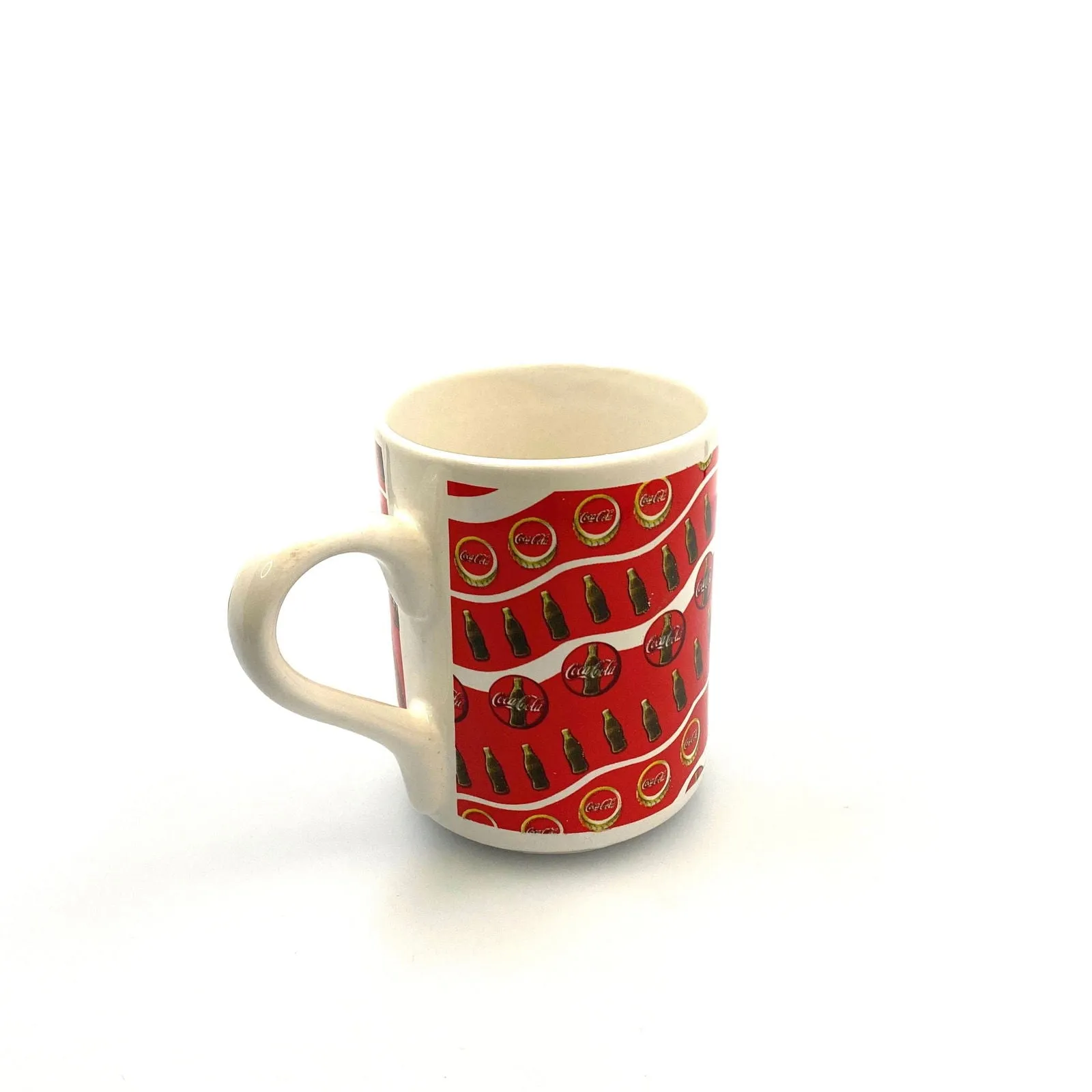 Coca-Cola Logo Red White Ceramic Coffee Cup Mug 1997