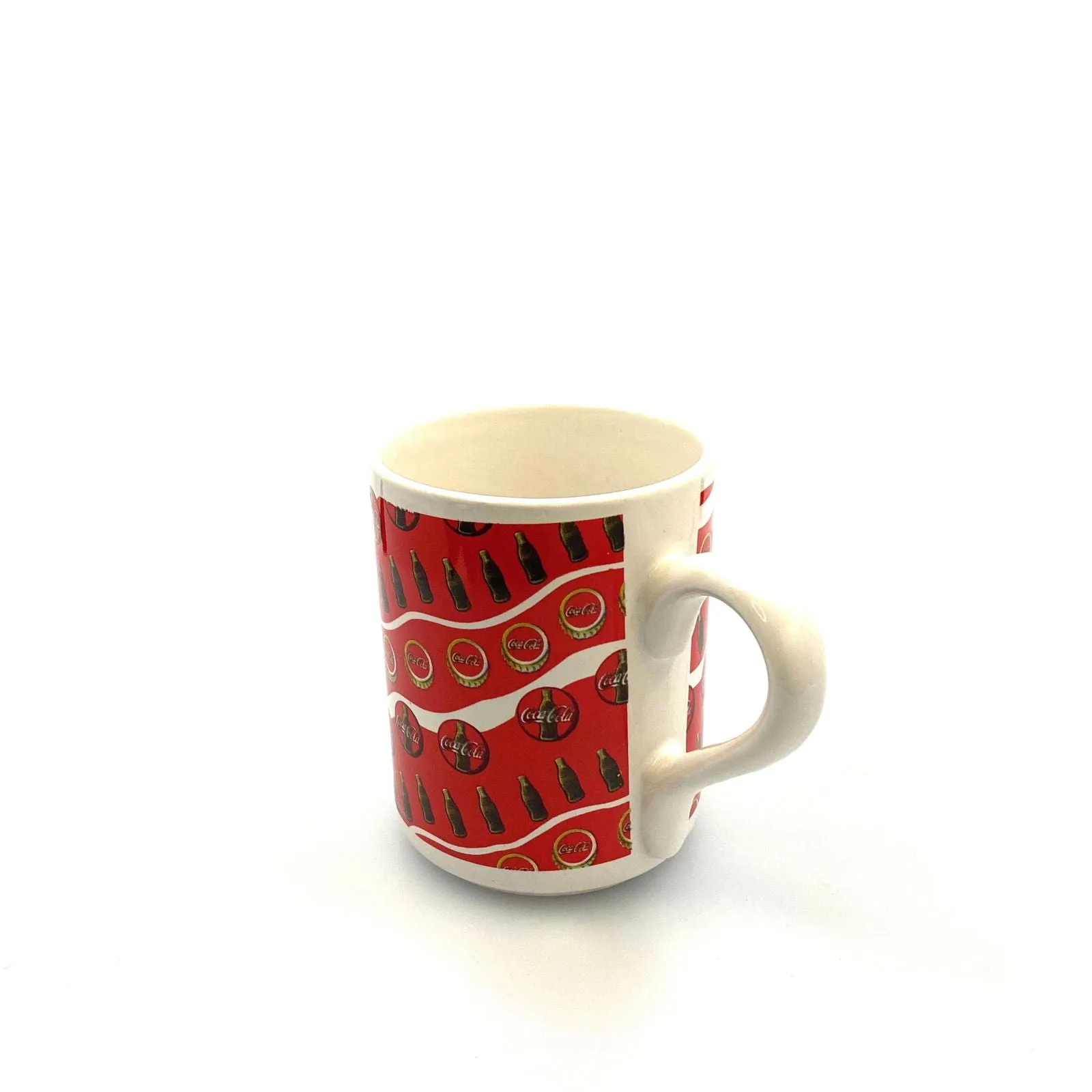 Coca-Cola Logo Red White Ceramic Coffee Cup Mug 1997