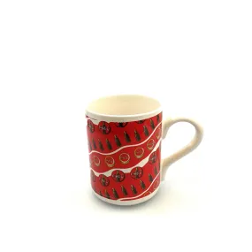 Coca-Cola Logo Red White Ceramic Coffee Cup Mug 1997