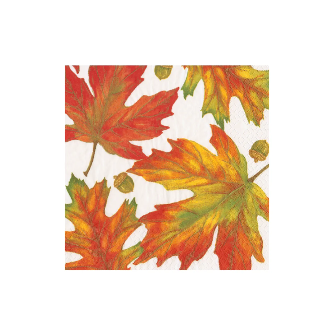 Cocktail Napkins - Autumn Hues White