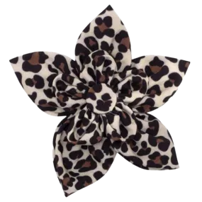 Collar Flower | Tan Leopard Print