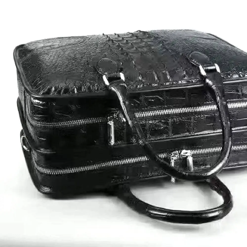 Crocodile Leather Top Handle Briefcase Bags