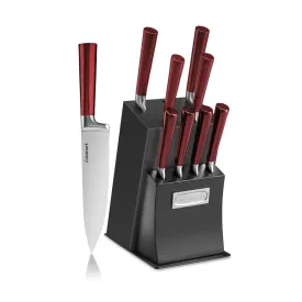 Cuisinart 11-Piece Vetrano Collection Cutlery Knife Block Set, Red-Black