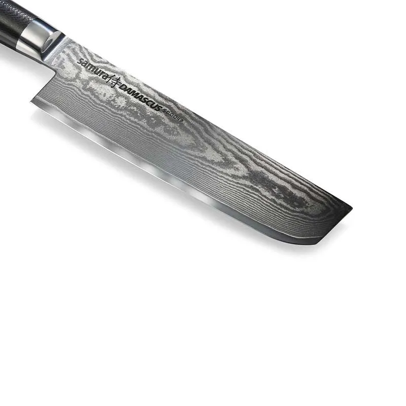 Damascus Nakiri Knife 6.57 inch - SAMURA