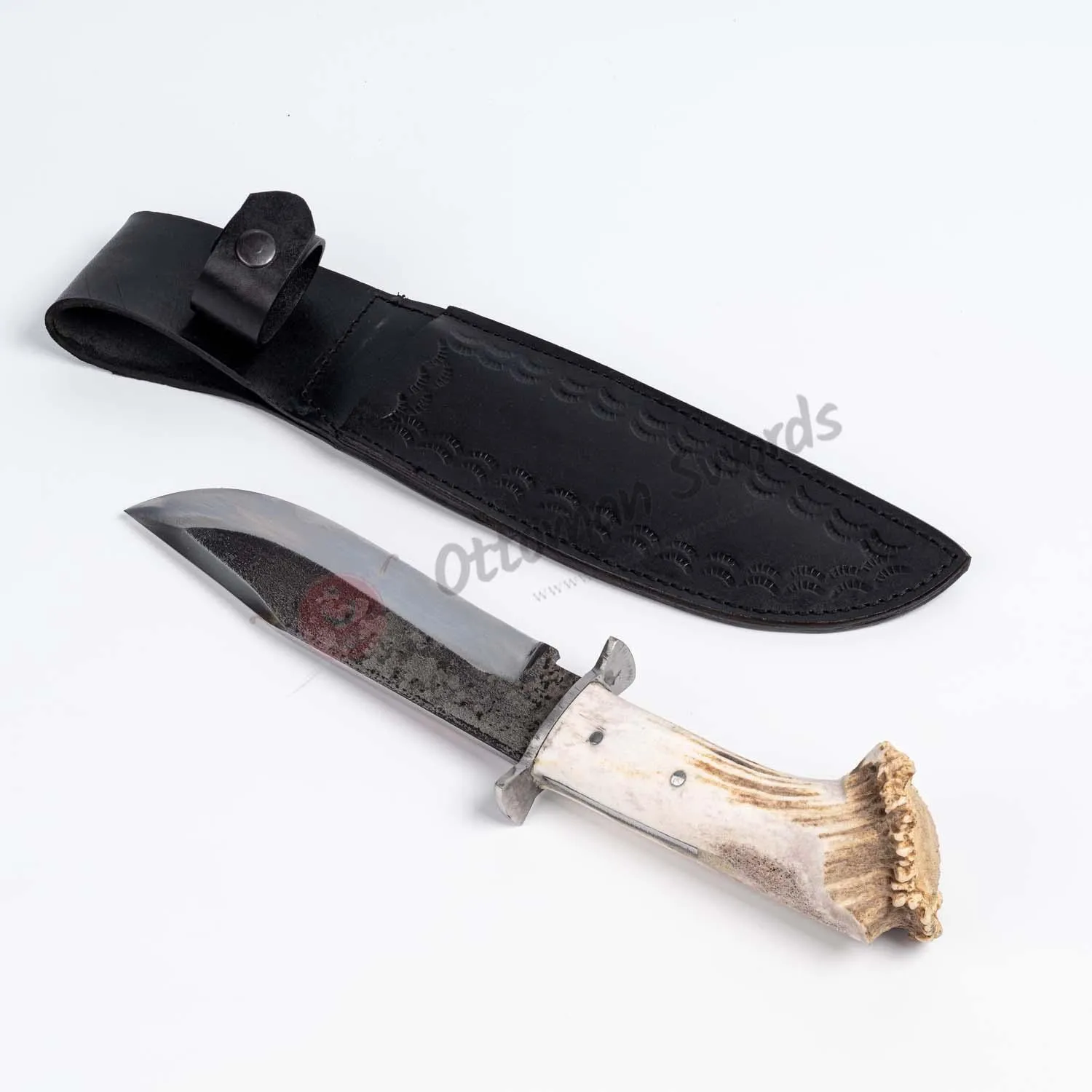 Deer Antler Handle Bowie Knife