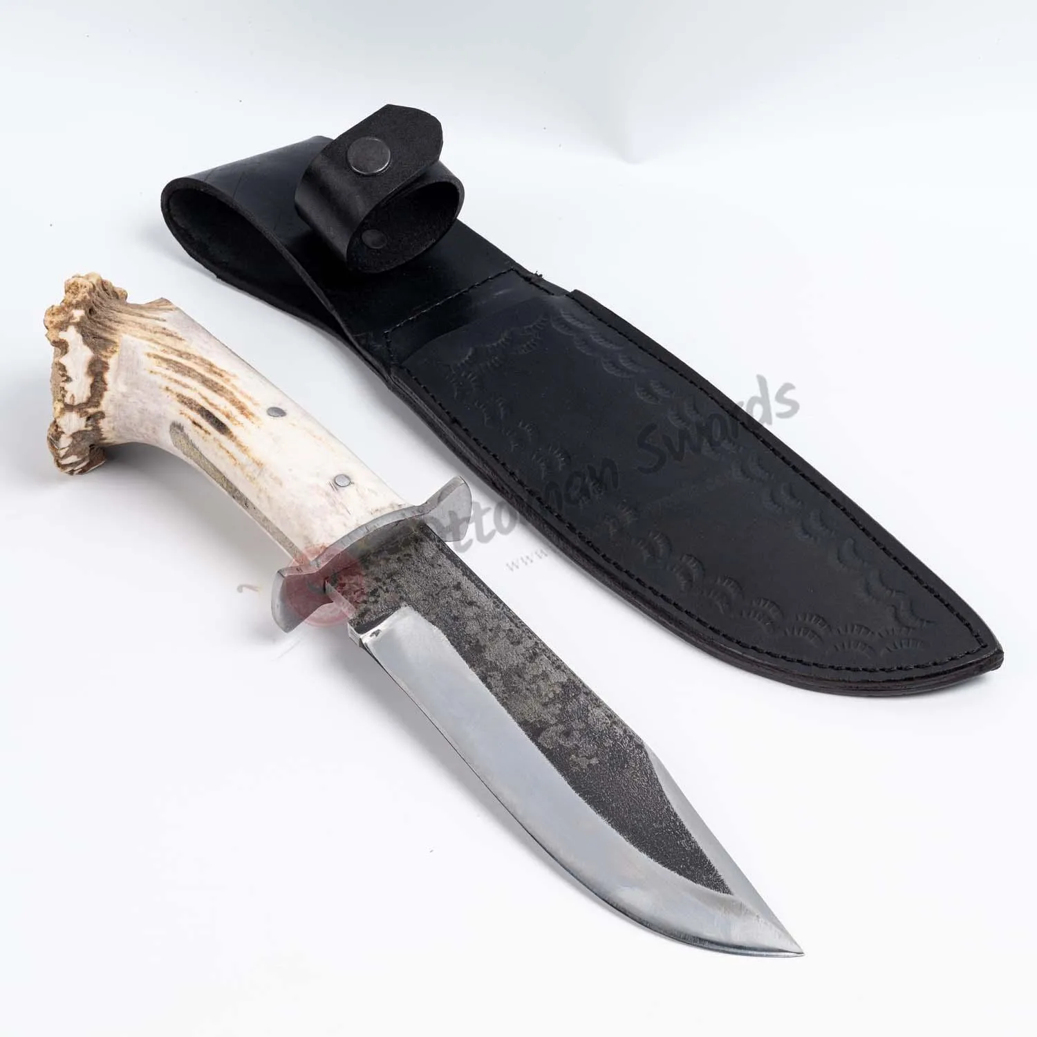 Deer Antler Handle Bowie Knife