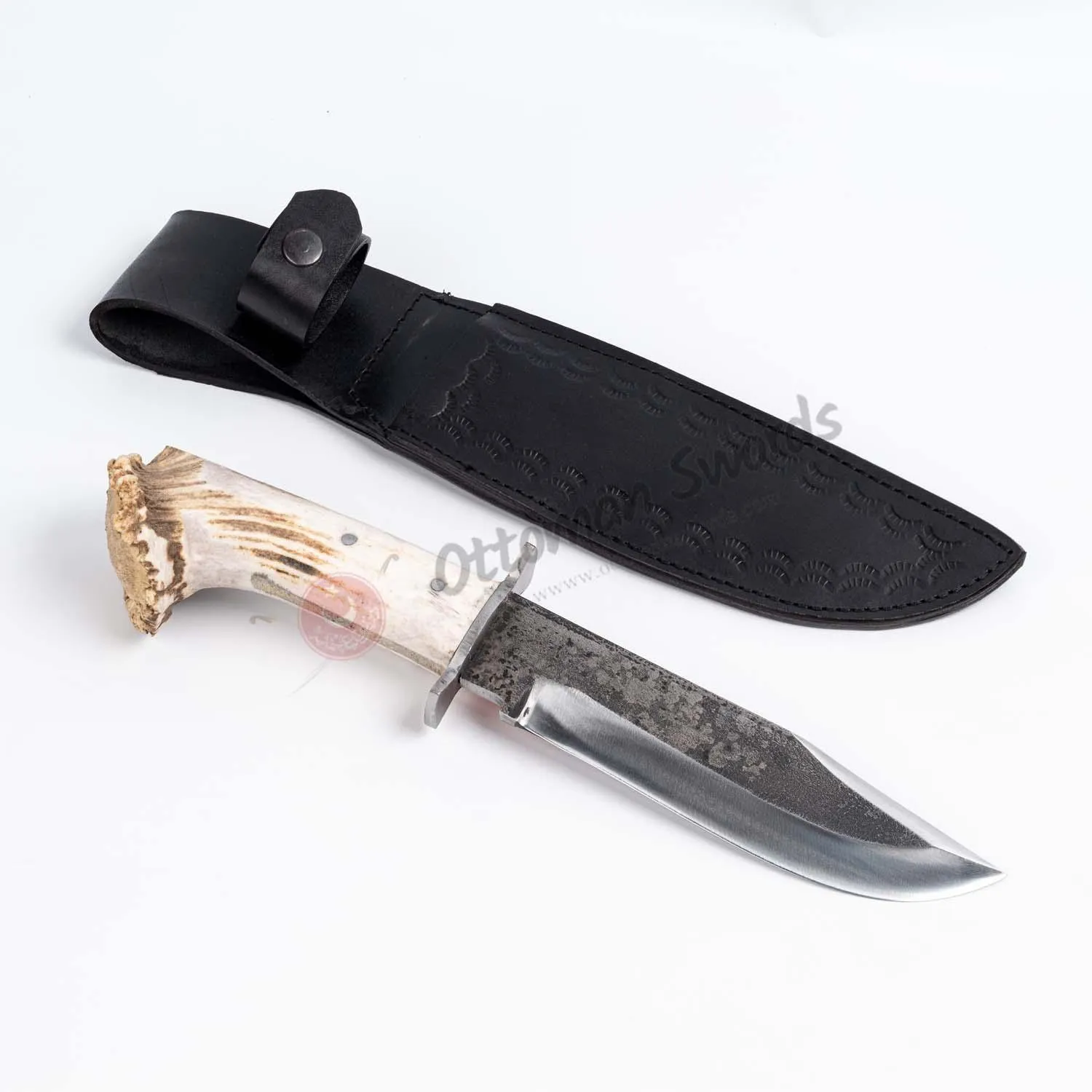 Deer Antler Handle Bowie Knife