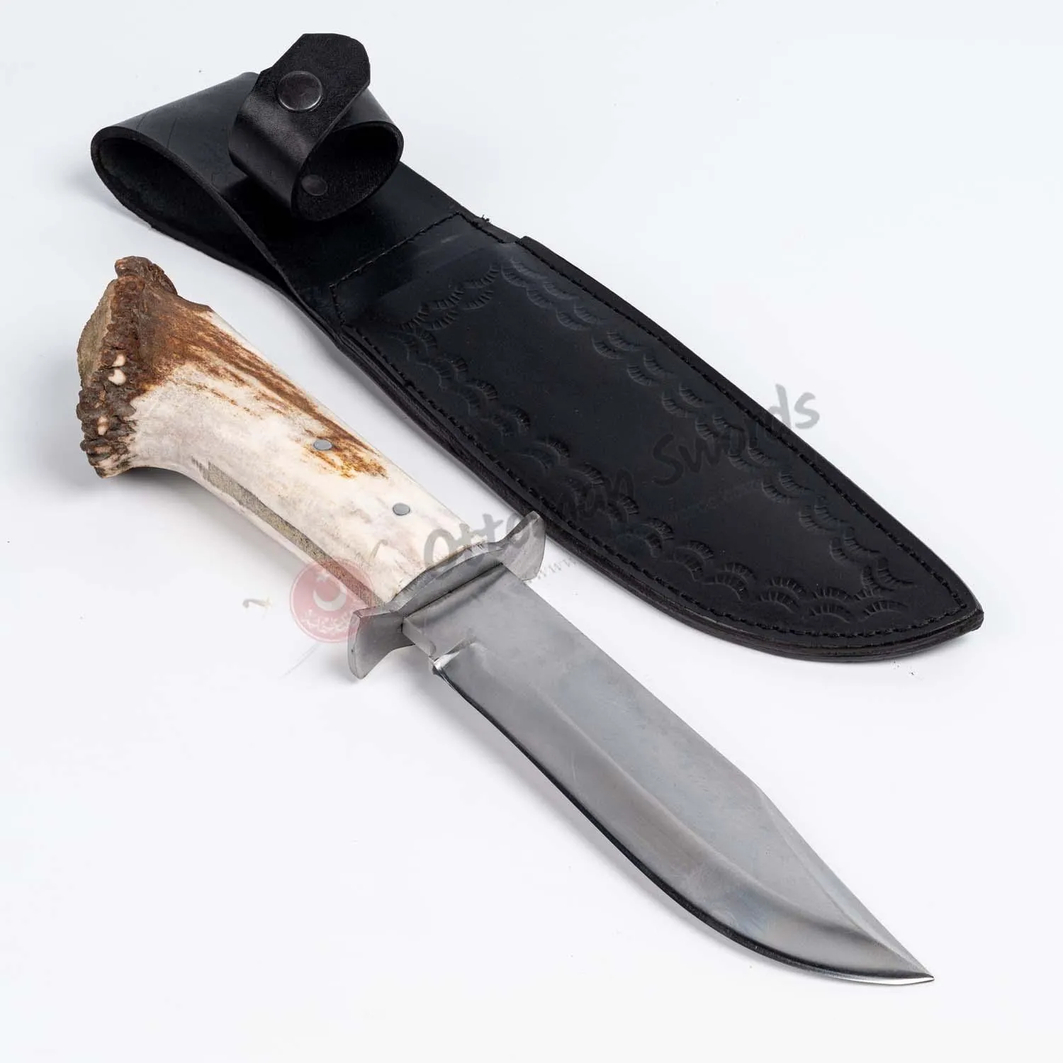 Deer Antler Handle Bowie Knife